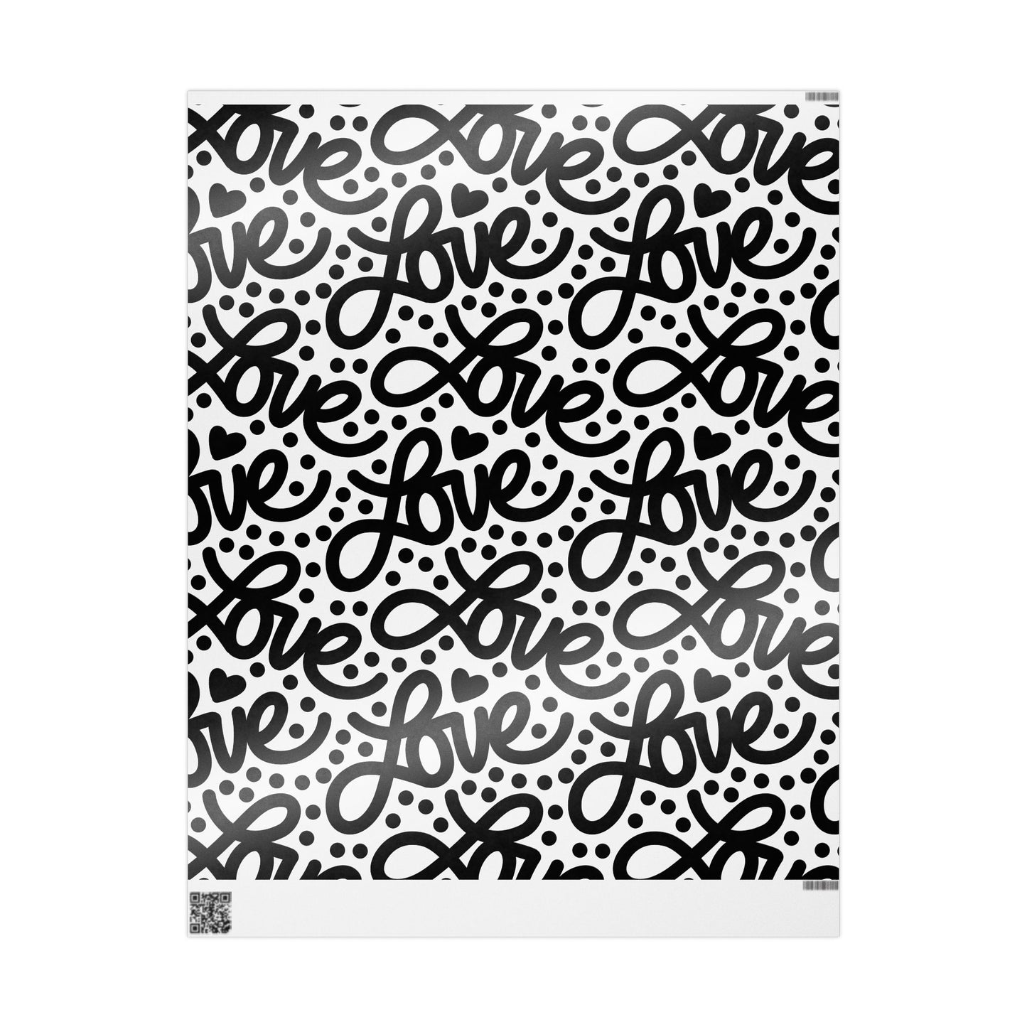 Loopy in Love Wrapping Paper - Oversized Black