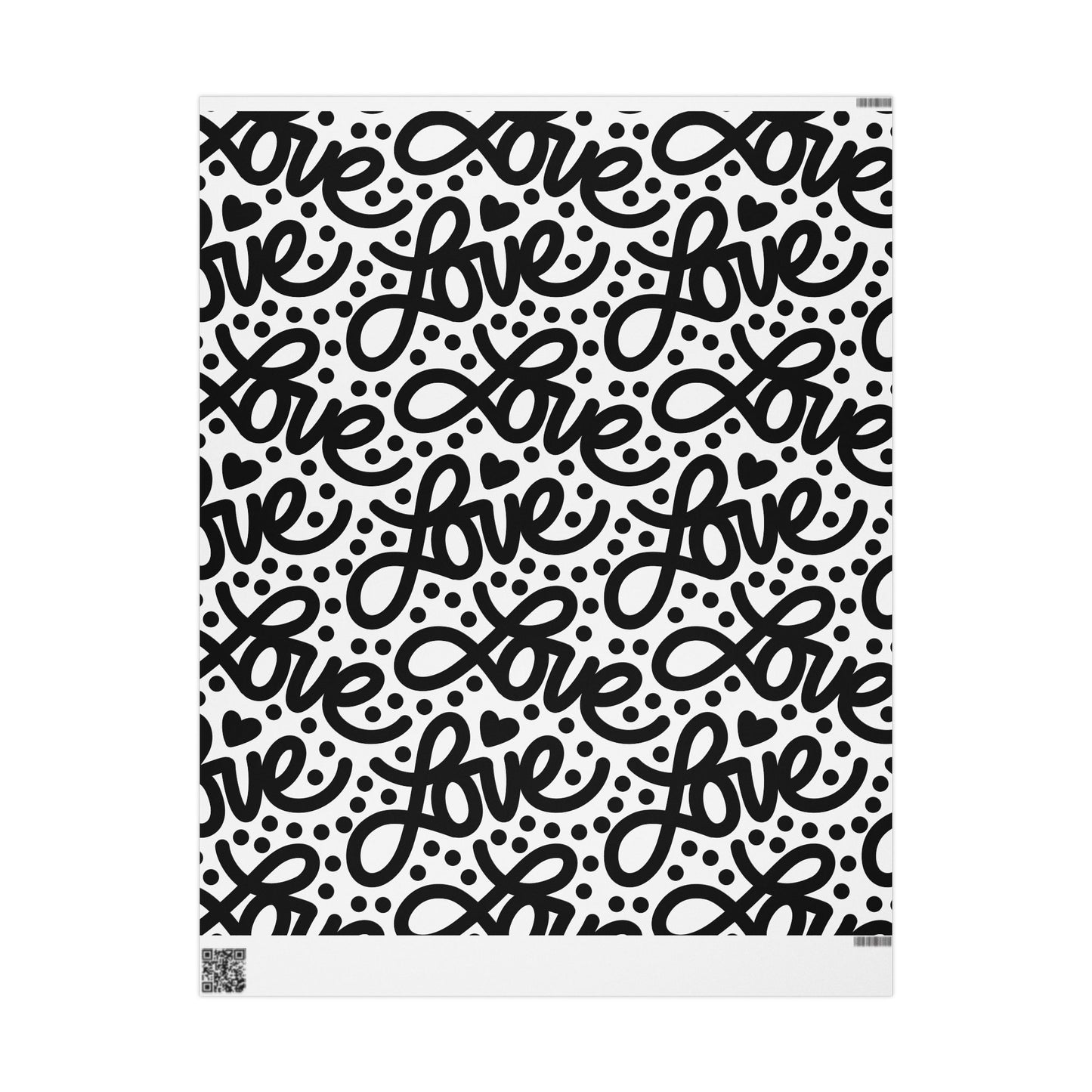 Loopy in Love Wrapping Paper - Oversized Black