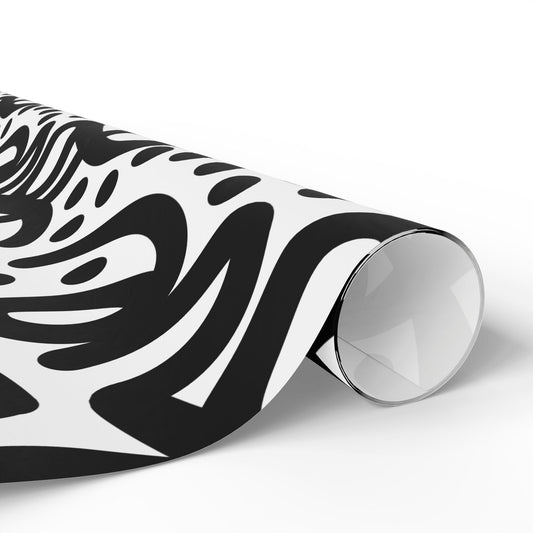 Loopy in Love Wrapping Paper - Oversized Black