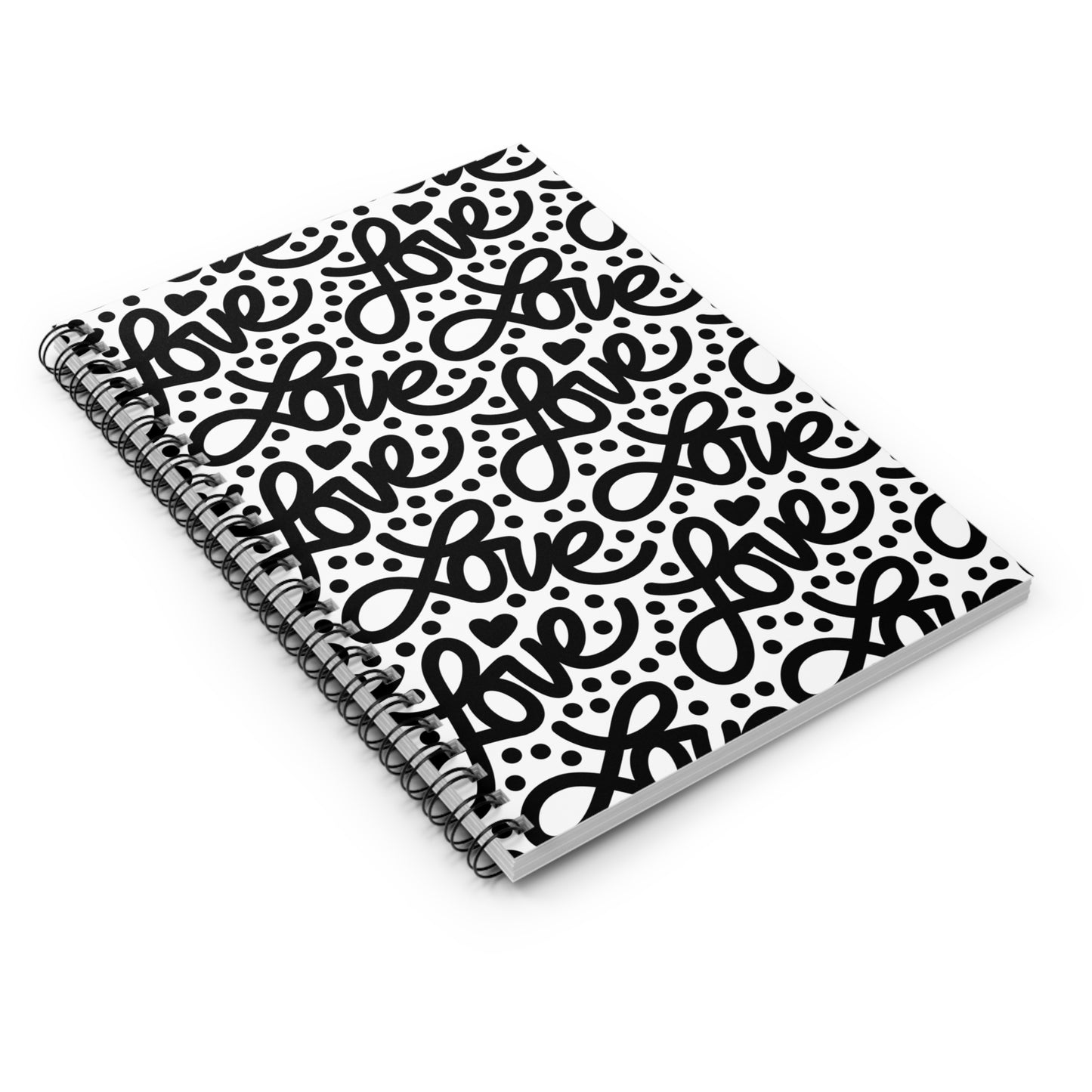 Loopy in Love - Spiral Notebook - Black & White