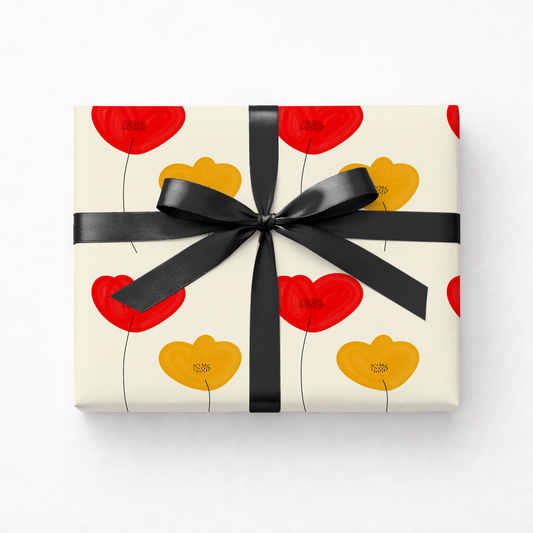 Heart Poppies Pattern