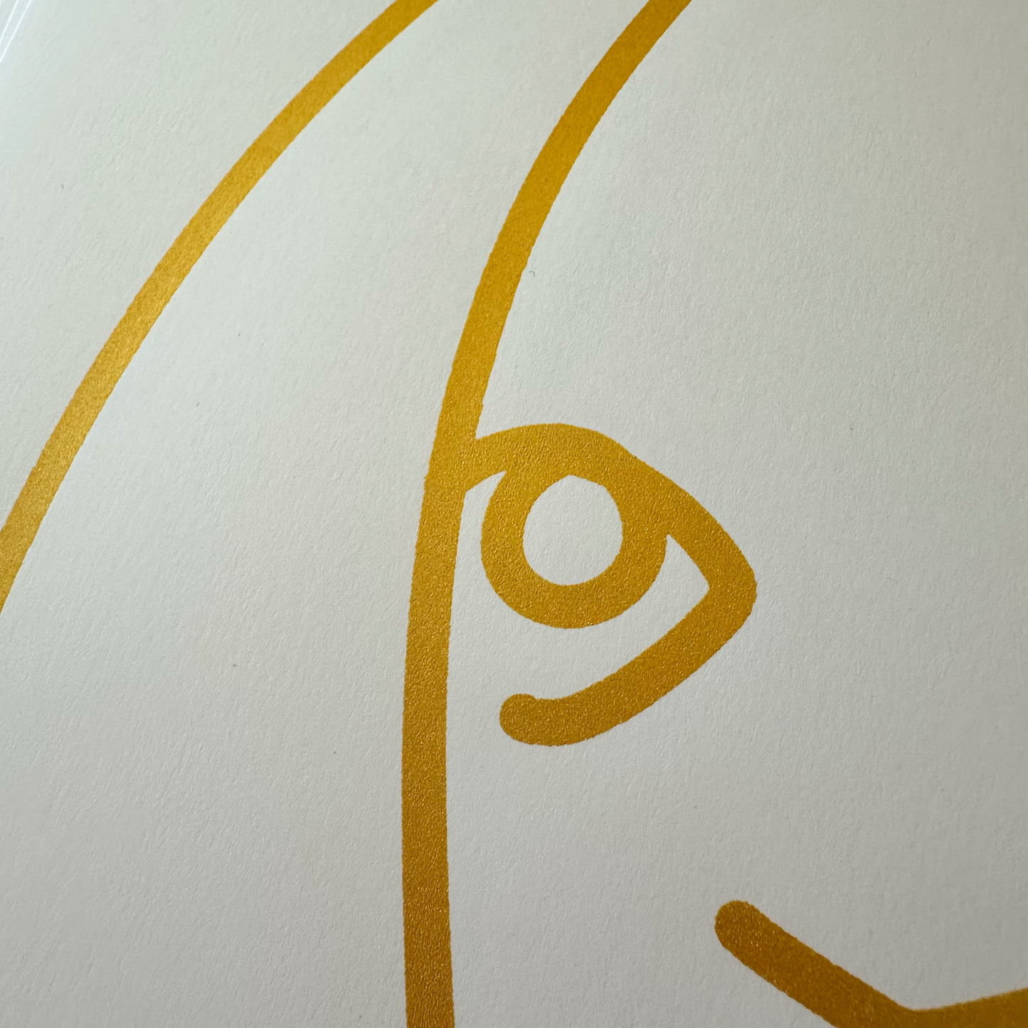 Lost in Thought – Limited Edition Handmade Screenprint in Gold Ink