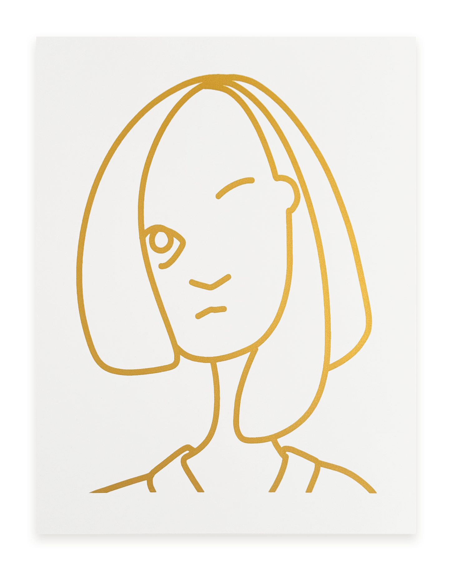 Lost in Thought – Limited Edition Handmade Screenprint in Gold Ink